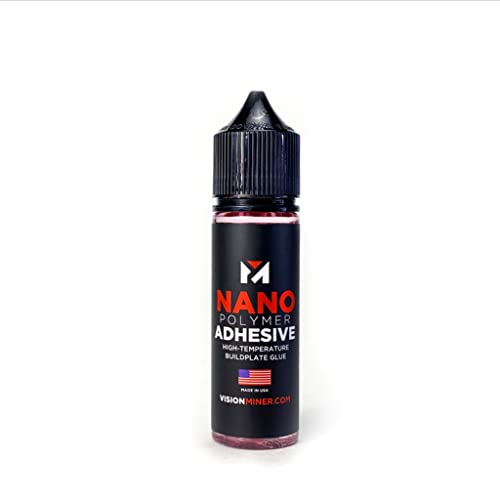 Nano Polymer Klebstoff (50ml) - Ultimative Haftung für Bett und 3D-Druckplatte - keine Unordnung, ungiftig, funktioniert für PLA, ABS, PEI, PEEK, Nylon, PC und mehr.Einfache Anwendung, leicht zu von Vision Miner