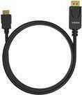 VISION Professional - Videokabel - DisplayPort / HDMI - HDMI (M) bis DisplayPort (M) - 1 m - Schwarz - 4K Unterstützung (TC 1MDPHDMI/BL) von Vision
