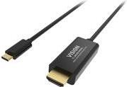 VISION Professional - Videokabel - HDMI / USB - USB-C (M) bis HDMI (M) - 2 m - Schwarz - 4K Unterstützung (TC 2MUSBCHDMI/BL) von Vision