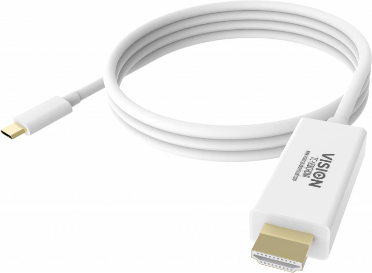 Vision - Externer Videoadapter - USB-C 3.1 - HDMI - weiß - retail von Vision
