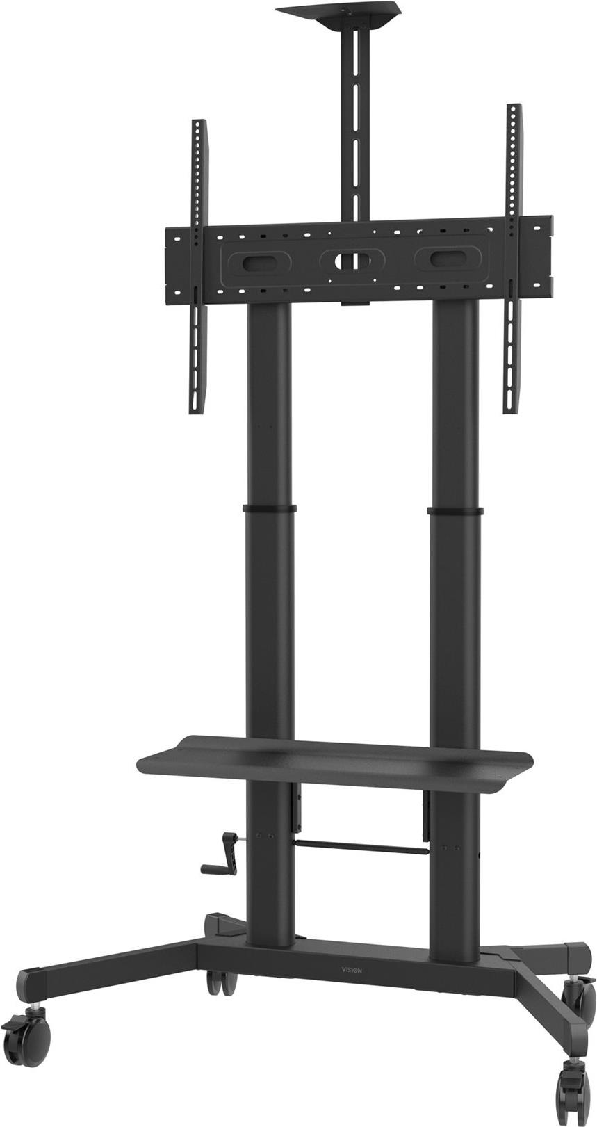 Vision Professional Display Floor Stand - Stahlwagen passt für Displays von 55-100 mit VESA-Größen bis zu 800 x 600 - Kurbelgriff zur Höhenverstellung - Neigungsverstellung - Großes Regal für Laptop oder Videoleiste inklusive - VC- (VFM-F26) Vision Professional Display Floor Stand - Stahlwagen passt für Displays von 55-100 mit VESA-Größen bis zu 800 x 600 - Kurbelgriff zur Höhenverstellung - Neigungsverstellung - Großes Regal für Laptop oder Videoleiste inklusive - VC- (VFM-F26) von Vision
