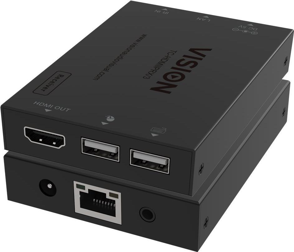 Vision TC-HDMIIPRX/3 - KVM-/Audio-/Infrarot-Verlängerung - Empfänger - über CAT 6 - USB - bis zu 150 m Vision TC-HDMIIPRX/3 - KVM-/Audio-/Infrarot-Verlängerung - Empfänger - über CAT 6 - USB - bis zu 150 m von Vision