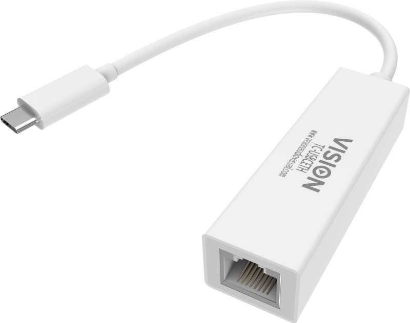 Vision TC-USBCETH - Netzwerkadapter - USB-C - Gigabit Ethernet - weiß von Vision
