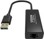 Vision TC-USBETH/BL - Netzwerkadapter - USB 2.0 - 10/100 Ethernet x 1 - Schwarz von Vision