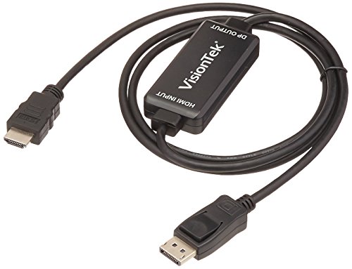VisionTek HDMI zu DisplayPort aktives Kabel, 1,5 m, Stecker auf Stecker, für Lenovo, Dell, HP, Desktop-Graphics und mehr (900822) von VisionTek