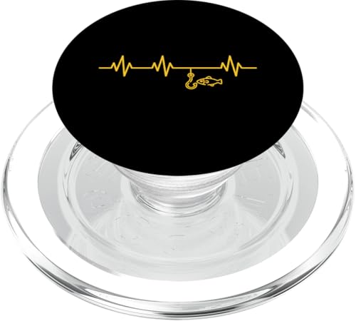 Fischhaken Lifeline Herzschlag Leben Herz Liebe Angeln PopSockets PopGrip für MagSafe von Visit Best Funny Bass & Ice Fishing Dad Collection