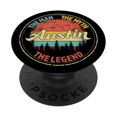 Austin The Man The Myth The Legend Men Personalisierter Name PopSockets Klebender PopGrip Austin The Man The Myth The Legend Men Personalisierter Name PopSockets Klebender PopGrip von Visit Our Legendary Store With Custom Name Apparel
