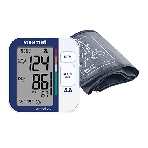 visomat 24027 comfort eco - Oberarm Blutdruckmessgerät, vollautomatische und sichere Blutdruckmessung, validierte Messgenauigkeit, Hersteller mit über 40Jahren Erfahrung, 1 Stück (1er Pack) von Visomat