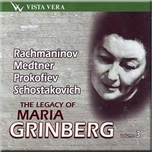 Rachmaninov-Preludes / Medtner-Fairytales, op.20 / Prokofiev-Scherzo, op.12, No.10 / Dmitri Schostakovich-Preludes & Fugues - Maria Grinberg (CD) von Vista Vera