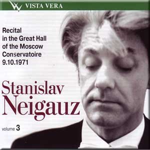 Stanislav Neigauz Vol. 3 - Recital in the Great Hall of the Moscow Conservatoire 9.10.1971 (CD) von Vista Vera