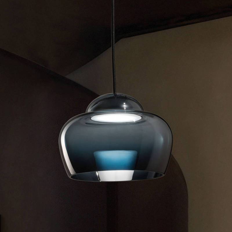 LED-Hängelampe Cristallina 2700K phase cut schwarz von Vistosi