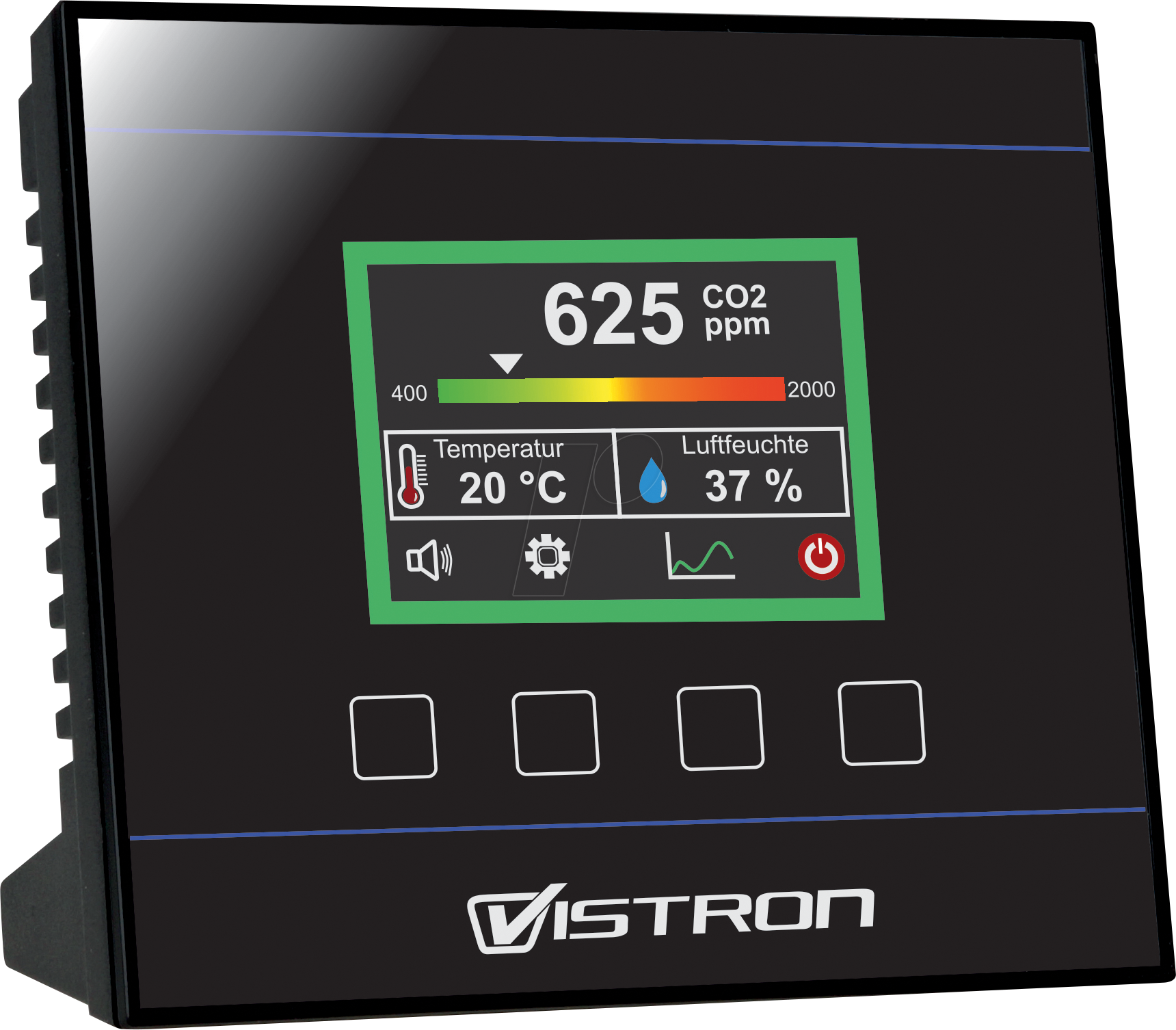 VISTRON CM2 - CO2 - / Temperatur- / Luftfeuchte TFT Monitor von Vistron