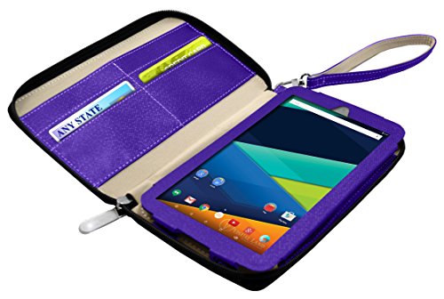 Visual Land ME-WC-037-PRP 7" Wallet Case for 7DS/7QS/A7QL/7QL Tablets, Purple von Visual Land