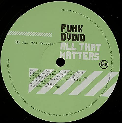 All That Matters [Vinyl Maxi-Single] von Vital Distribution (Rough Trade)