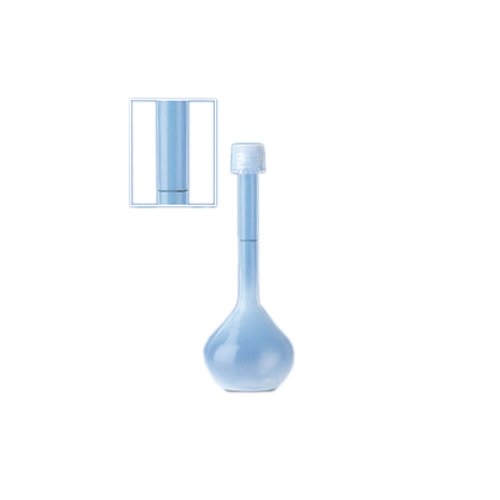 Vitlab Perfluoralkoxyalkan Messkolben mit Schraubkappe, Transparent, Klasse A, 18GL Gewinde, 100ml Kapazität, 180mm Höhe von Vitlab