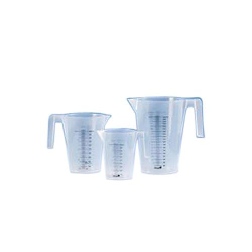 Vitlab Polypropylen Messbecher, Schwarze Skala, Stapelbar, Transparent, 2000ml Kapazität, 148mm Durchmesser, 212mm Höhe, 12 Stück von Vitlab