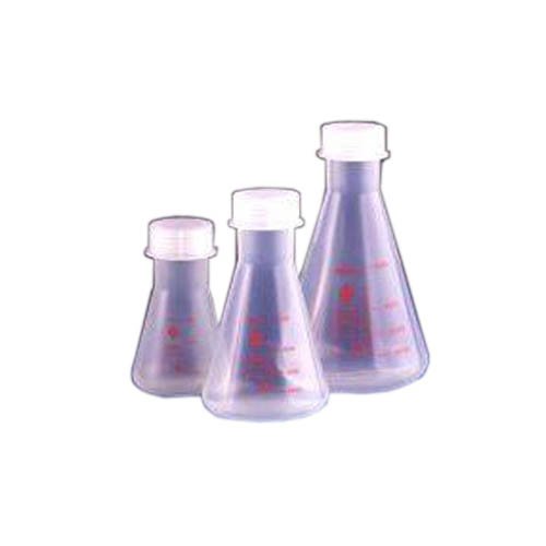 Vitlab Polymethylpenten Erlenmeyer-Kolben mit PP Schraubkappe, Weithals, Transparent, GL 52 Gewinde, 250ml Kapazität, 6 Stück von Vitlab