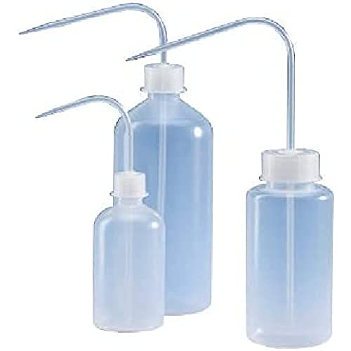 Vitlab Polypropylen Spritzflasche mit Schraubverschluss und Spritzrohr, GL 63 Gewinde, 1000ml Kapazität, 91mm Durchmesser, 226mm Höhe, 12 Stück von Vitlab