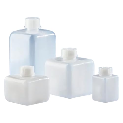 Vitlab HDPE Enghalsflasche mit LDPE Schraubkappe, Quadratisch, Transparent, 32 GL Gewinde, 500ml Kapazität, 90mm Länge, 90mm Breite, 106mm Höhe, 12 Stück Vitlab HDPE Enghalsflasche mit LDPE Schraubkappe, Quadratisch, Transparent, 32 GL Gewinde, 500ml Kapazität, 90mm Länge, 90mm Breite, 106mm Höhe, 12 Stück von Vitlab