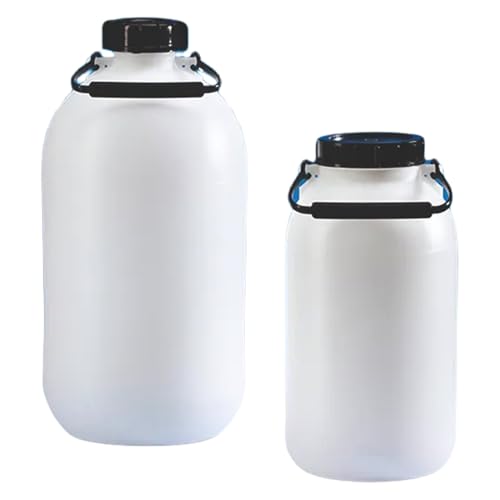 Vitlab HDPE Lagerflasche ohne Hahn, Enghals, 10l Kapazität, 210mm Durchmesser, 425mm Höhe von Vitlab