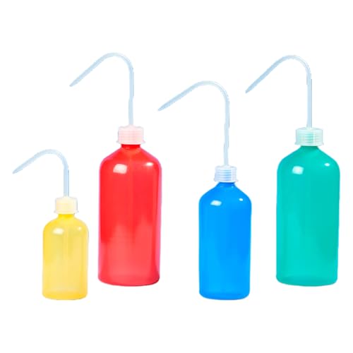 Vitlab LDPE Spritzflasche mit PP Schraubverschluss und Spritzrohr, Blau, GL 25 Gewinde, 250ml Kapazität, 65mm Durchmesser, 135mm Höhe, 5 Stück von Vitlab