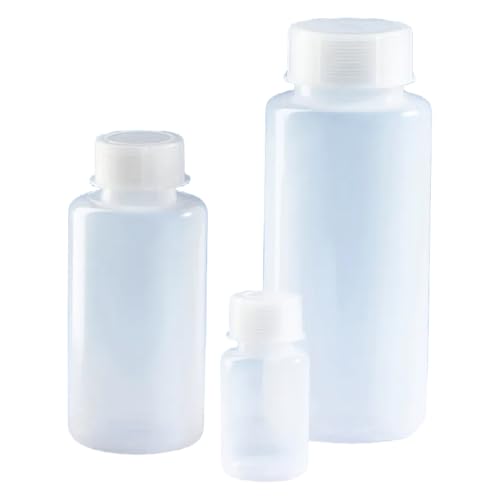 Vitlab LDPE Weithalsflasche mit PP Schraubkappe, Transparent, GL 45 Gewinde, 250ml Kapazität, 58mm Durchmesser, 146mm Höhe, 12 Stück Vitlab LDPE Weithalsflasche mit PP Schraubkappe, Transparent, GL 45 Gewinde, 250ml Kapazität, 58mm Durchmesser, 146mm Höhe, 12 Stück von Vitlab