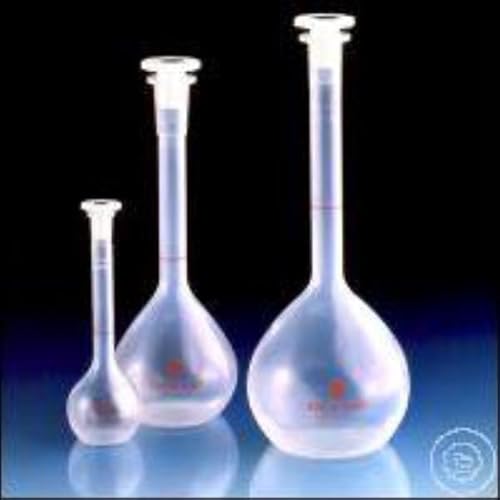 Vitlab Polymethylpenten Messkolben mit PP-Stopfen, Transparent, Klasse B, 19/26 NS Hals, 250ml Kapazität, 235mm Höhe von Vitlab