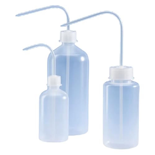 Vitlab Polypropylen Spritzflasche mit Schraubverschluss und Spritzrohr, GL 45 Gewinde, 500ml Kapazität, 76mm Durchmesser, 166mm Höhe, 12 Stück von Vitlab