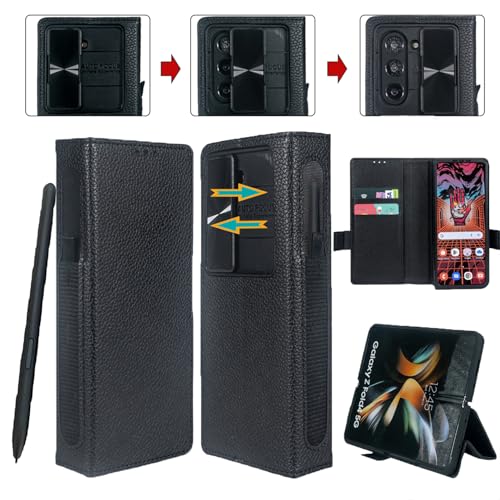 Vitodo Schutzhülle für Galaxy Z Fold 6, mit S-Stifthalter, echtes Leder, Brieftaschen-Hülle, integrierte Schiebe-Kamera-Abdeckung, Kartenschlitz, Ständer, Scharnierschutz, Handyhülle für Samsung Vitodo Schutzhülle für Galaxy Z Fold 6, mit S-Stifthalter, echtes Leder, Brieftaschen-Hülle, integrierte Schiebe-Kamera-Abdeckung, Kartenschlitz, Ständer, Scharnierschutz, Handyhülle für Samsung von Vitodo
