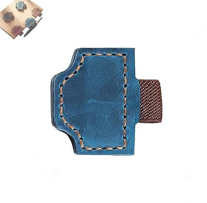 Bygone Mark Bookmark with Pen Holder,Personalized Magnetic Leather Pen Holder Bookmark, Bygonemark, Magnetic Leather Book Mark, Suitable for Travelers (Blue) von Vitrywei