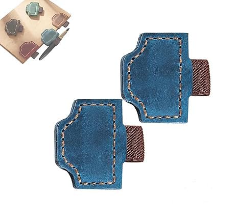 Bygone Mark Bookmark with Pen Holder,Personalized Magnetic Leather Pen Holder Bookmark, Bygonemark, Magnetic Leather Book Mark, Suitable for Travelers (Blue-2pcs) von Vitrywei