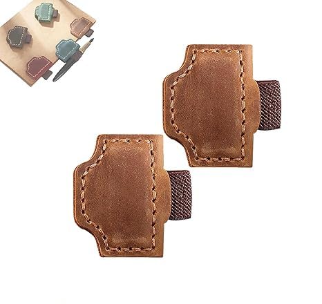 Bygone Mark Bookmark with Pen Holder,Personalized Magnetic Leather Pen Holder Bookmark, Bygonemark, Magnetic Leather Book Mark, Suitable for Travelers (Brown-2pcs) von Vitrywei
