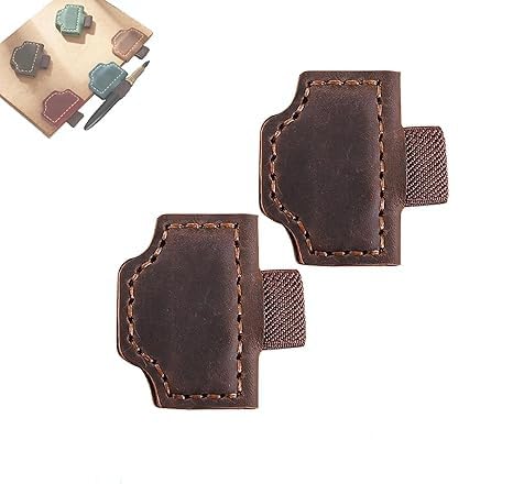 Bygone Mark Bookmark with Pen Holder,Personalized Magnetic Leather Pen Holder Bookmark, Bygonemark, Magnetic Leather Book Mark, Suitable for Travelers (Coffee-2pcs) von Vitrywei