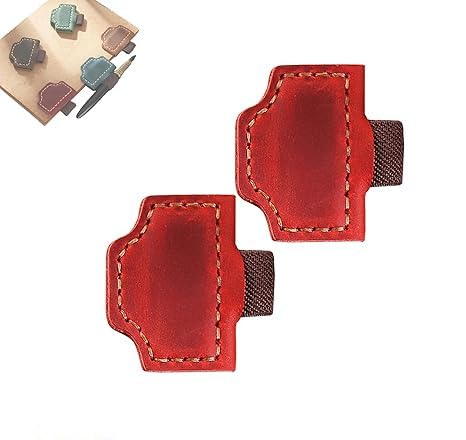 Bygone Mark Bookmark with Pen Holder,Personalized Magnetic Leather Pen Holder Bookmark, Bygonemark, Magnetic Leather Book Mark, Suitable for Travelers (Red-2pcs) von Vitrywei