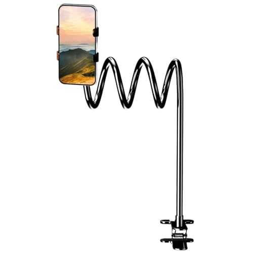 Schwanenhals -Telefonhalter - Verstellbarer Flexibler Mobiltelefonständer, Robuste Long Arm Mobile Mount | Desktop -Nachtklemmklemme Cradle, Multifunktional Telefon Und Tablethalter Für Büro, Auto, He Schwanenhals -Telefonhalter - Verstellbarer Flexibler Mobiltelefonständer, Robuste Long Arm Mobile Mount | Desktop -Nachtklemmklemme Cradle, Multifunktional Telefon Und Tablethalter Für Büro, Auto, He von Vitsrisea
