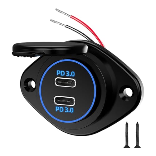Vitsrisea USB Ladesteckdose Fürs Auto, Schnellladesteckdose Fürs Auto, 12v/24v Ladegerät Schnellladung USB-Buchse, Play-Roadtrip-Must-Have-Ladebuchse Für Navigator Und Kabellose Kopfhörer von Vitsrisea