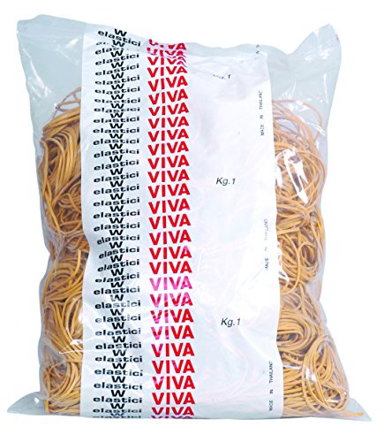 Viva E080 – 100BX Gummibänder mit Durchmesser von 80 mm, gelb von Viva