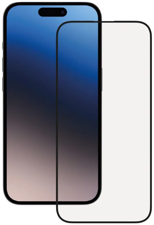 2.5D FullScreen Displayschutzglas für iPhone 15 Pro transparent von Vivanco