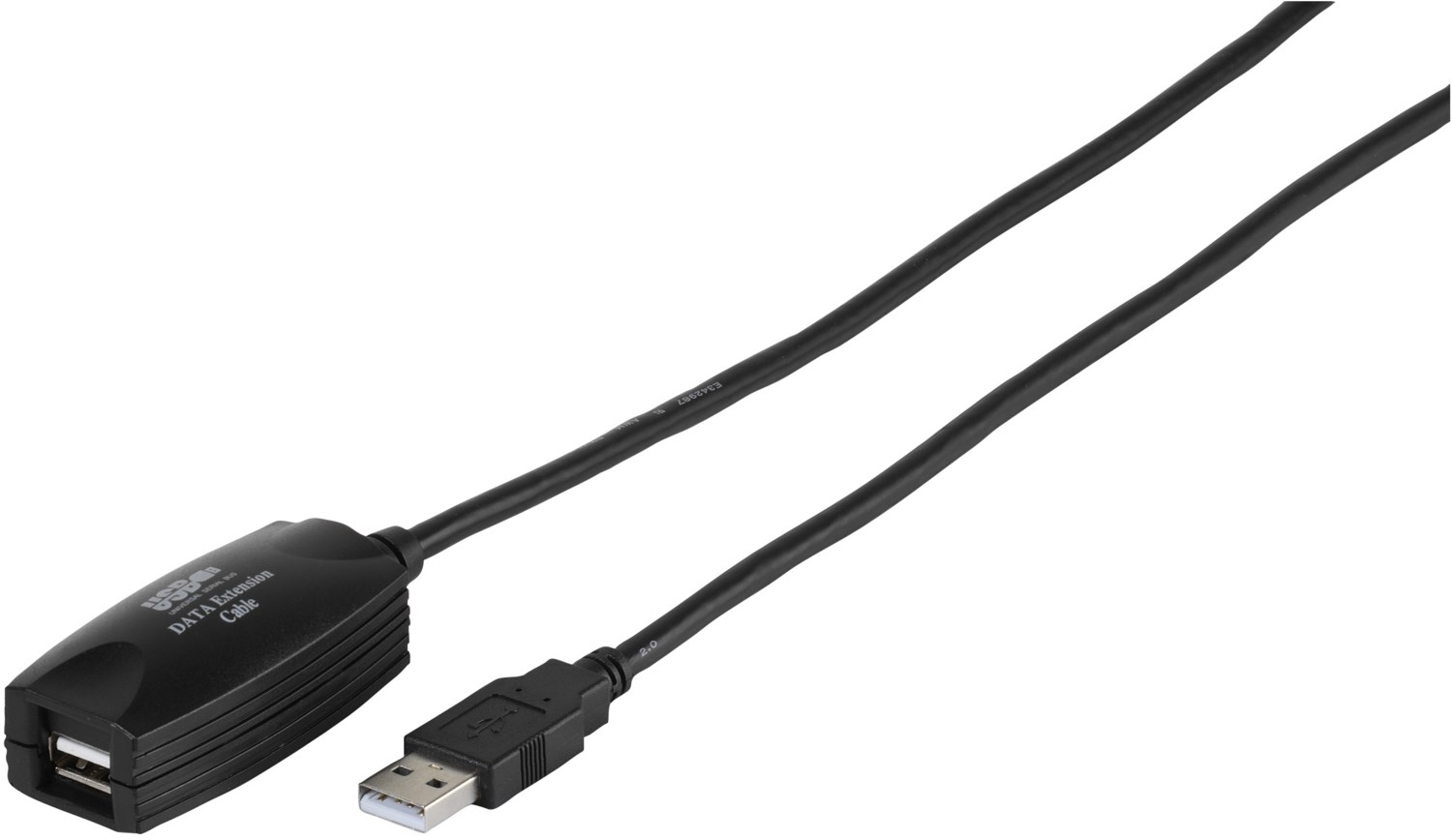 Aktives USB Verlängerungskabel 5m schwarz von Vivanco