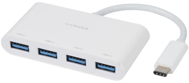 CC UC UA4 USB-C Hub 4-Port von Vivanco
