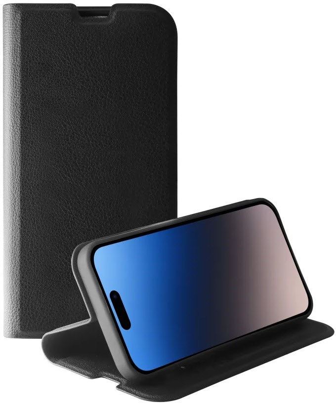 Premium Wallet für iPhone 15 Pro schwarz von Vivanco