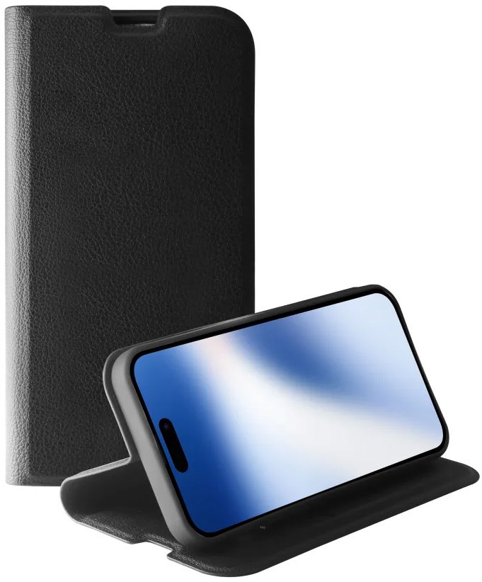 Premium Wallet für iPhone 15 schwarz von Vivanco