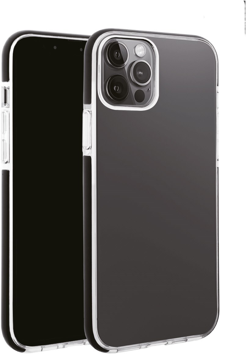 Rock Solid Cover für iPhone 13 Pro Max transparent/schwarz von Vivanco