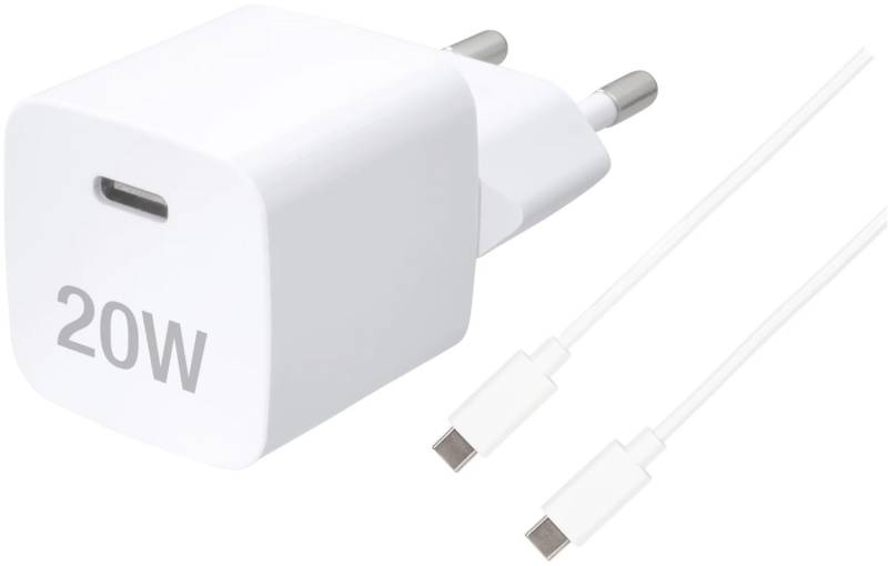 USB Type-C Ladeset (20W) inkl. USB Type-C Kabel (1,2m) weiß von Vivanco