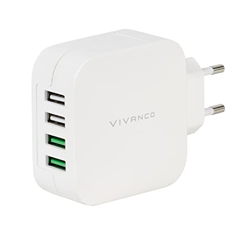 Vivanco 37564 Innenraum Weiß – Ladegeräte für Mobiltelefone (Innen, Netz, weiß) von Vivanco