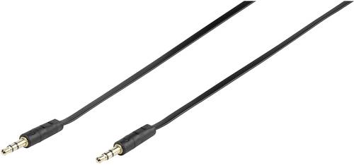 Vivanco 46/10 05FG Audio Anschlusskabel [1x Klinkenstecker 3.5mm - 1x Klinkenstecker 3.5 mm] 0.50m S von Vivanco