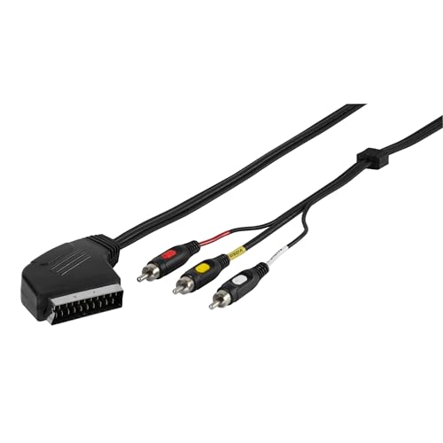 Vivanco 5m Adapter-Kabel Scart 3x Cinch Composite Audio Video IN/OUT Umschalter von Vivanco