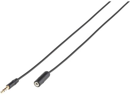 Vivanco 60589 Klinke Audio Anschlusskabel [1x Klinkenstecker 3.5mm - 1x Klinkenbuchse 3.5 mm] 1.00m von Vivanco