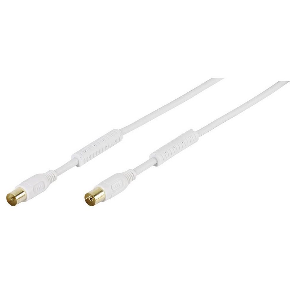 Vivanco Absorber TV/RD Antennenkabel 100 dB 3m SAT-Kabel, vergoldete Steckkontakte, mit Ferritkern von Vivanco