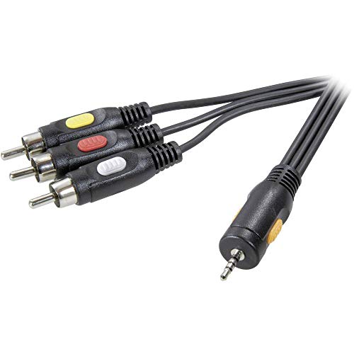 Vivanco Audio/Video Kabel 4-polig 3.5 mm Klinken-Stecker, 3x Cinch Stecker 2.0 m von Vivanco